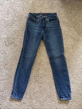 J Crew Skinny Jeans in Dark Indigo Wash